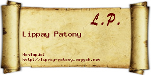 Lippay Patony névjegykártya